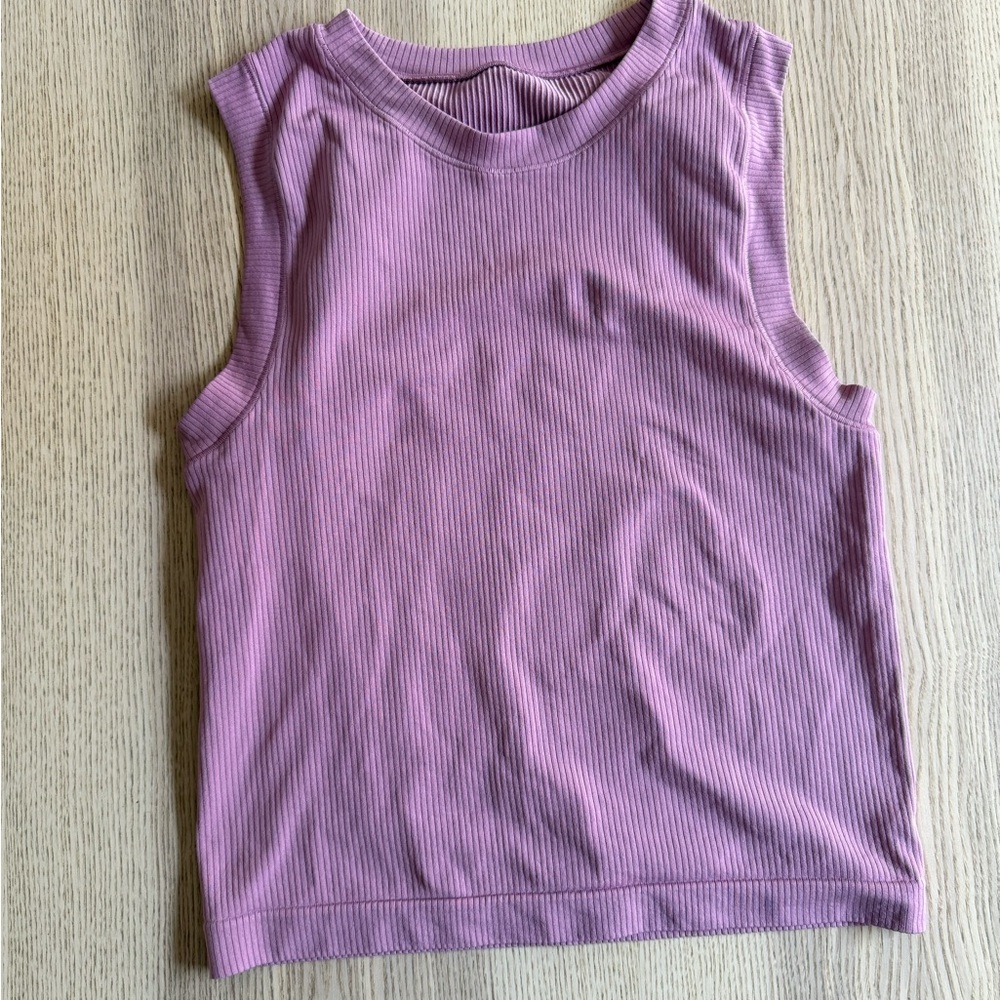 Athleta Renew Seamless Ribbed Muscle Tank Purple Women's